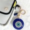 Wrapables Crystal Bling Key Chain Keyring Car Purse Handbag Pendant Charm, Blue Evil Eye